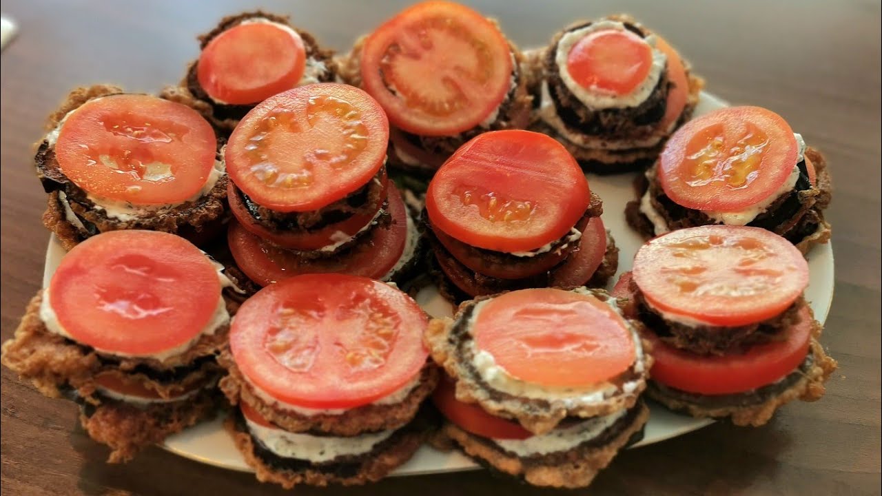 SUB Baklaschani s pomidoromi - Auberginen mit Tomaten - sehr lecker - баклажаны жареные с помидороми