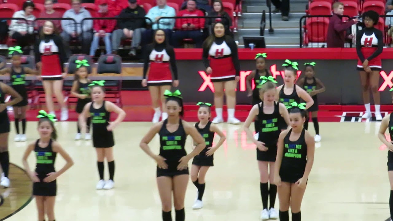 CT Hart Cheer Team Performs at Halftime - Marist vs Hartford - Men's Basketball - December 29, 2018