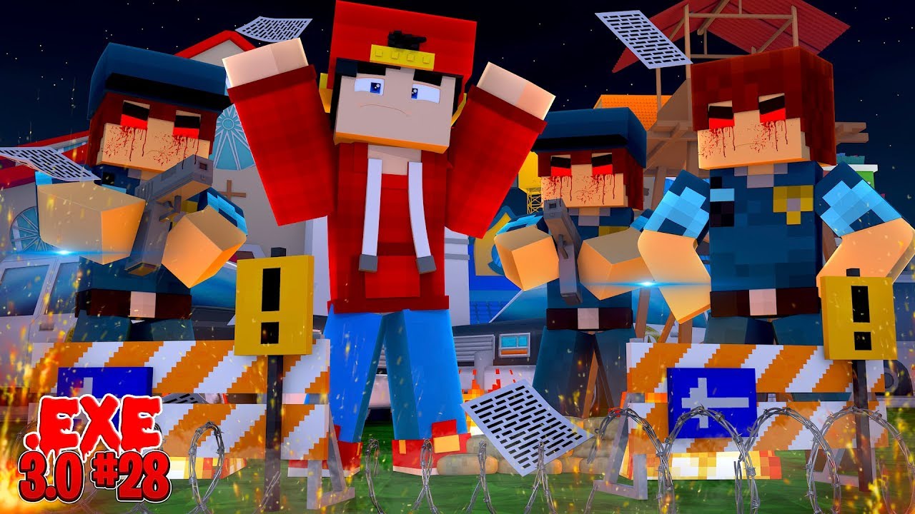 Minecraft .EXE 3.0 #28 - ROPO GETS ARRESTED BY THE .EXE POLICE!!!