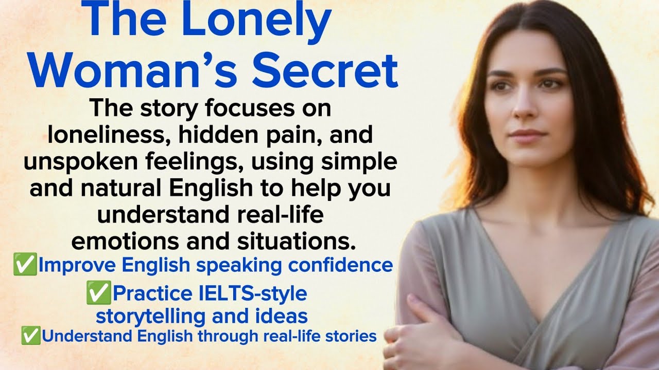 The Lonely Woman’s Secret ⭐ English Speaking Practice ⭐ Level 3 IELTS Preparation 