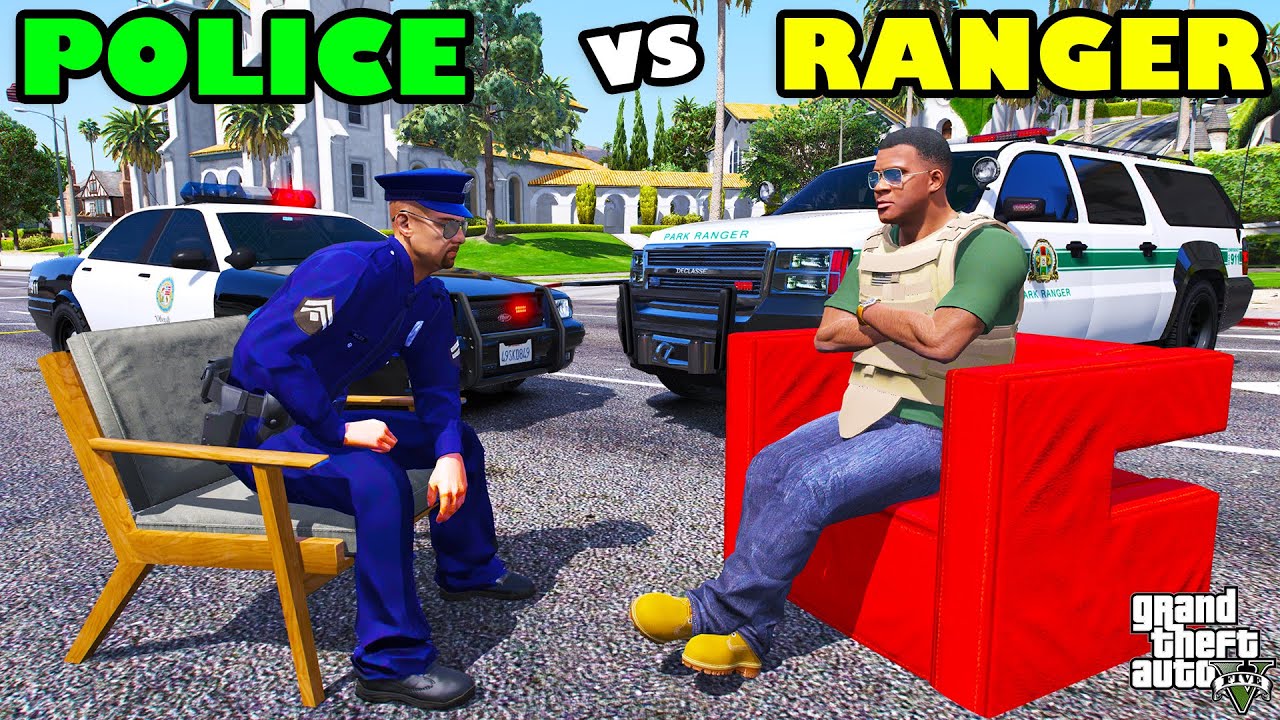 Franklin The Chief Ranger Officer vs Entire Police Force In GTA 5 | SHINCHAN and CHOP