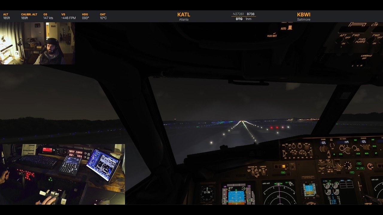 Baltimore! Smooth RNAV Approach into RW10 at KBWI!
