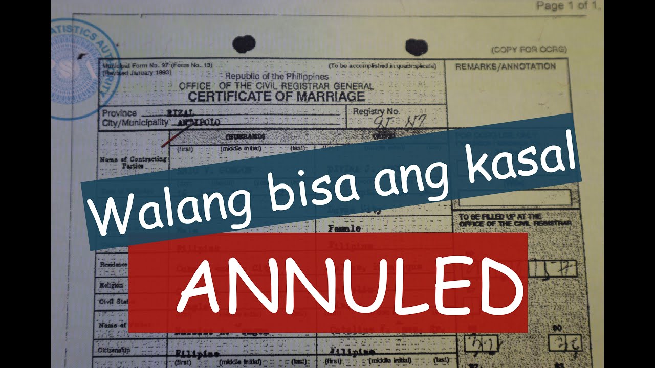 Grounds for annulment of marriage in the Philippines