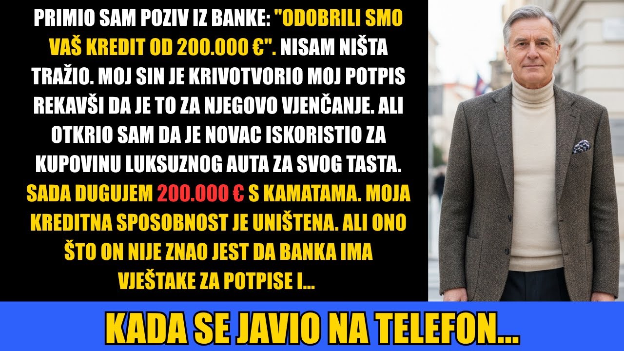 Moj sin uzeo je kredit od 200.000 € na moje ime za vjenčanje, ali je lagao i iskoristio novac za...