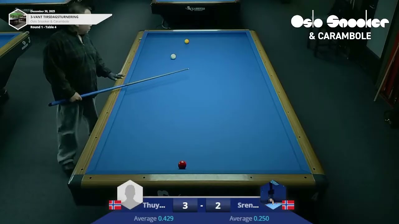 Tirsdagsturnering 30-12-2025 - Thuy VS Sreng