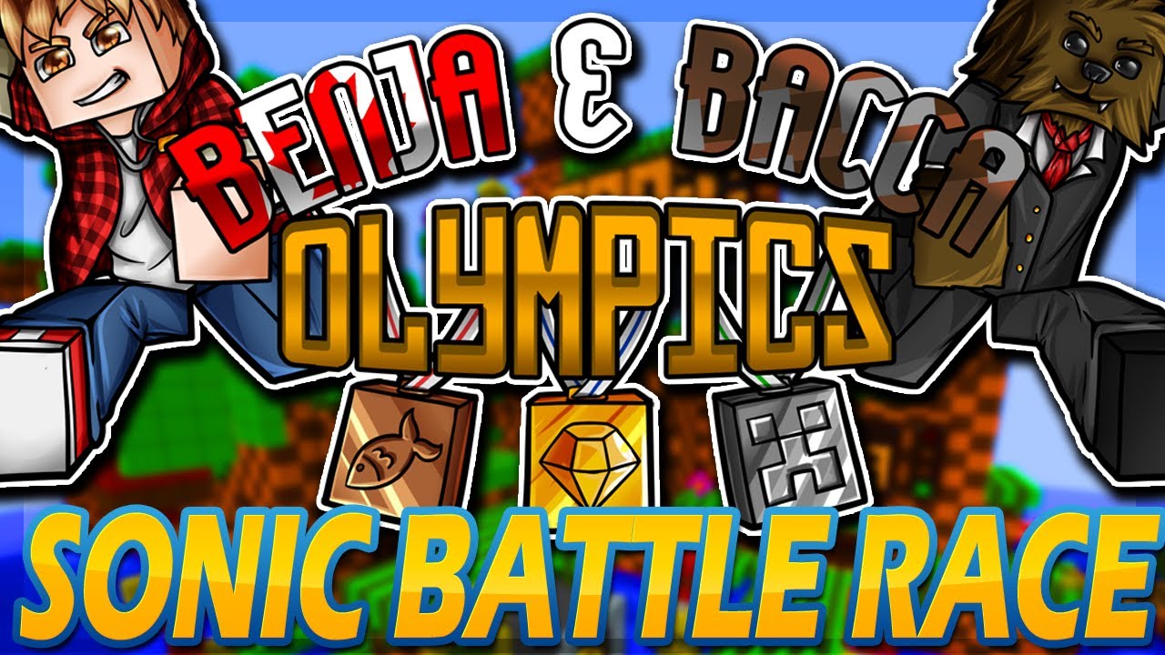 Minecraft: Benja & Bacca Olympics Game 1 - Sonic Battle Race!