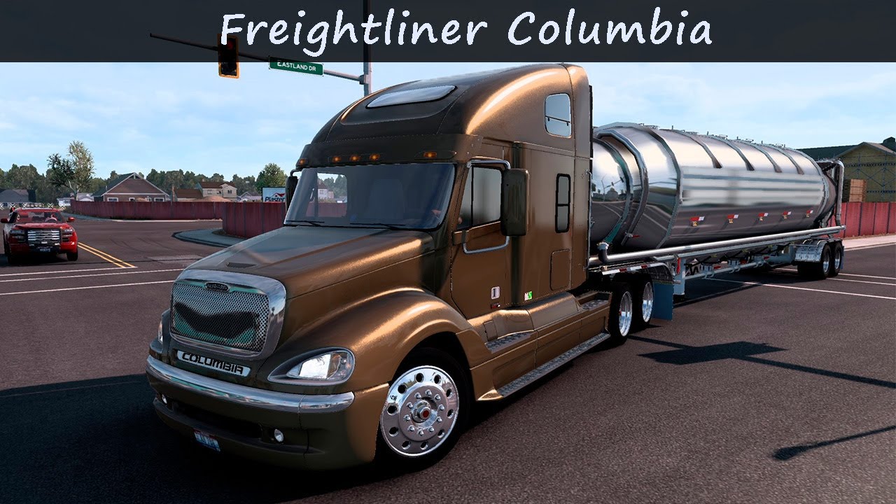ОБЗОР МОДА Freightliner Columbia + Прицеп Heil Superflo Pneumatic Ownable ★ ATS 1.46