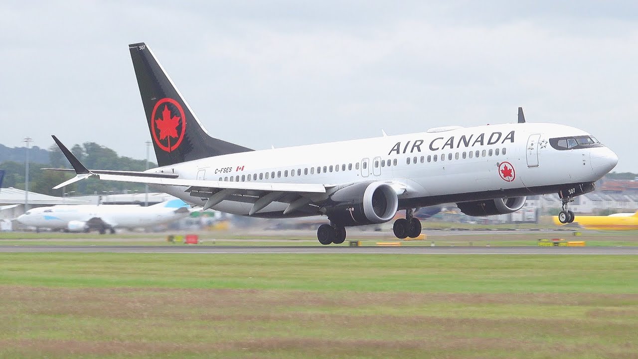 [4K] NEW ROUTE Edinburgh to Montreal | Air Canada Boeing 737 MAX 8 at Edinburgh Airport 2025