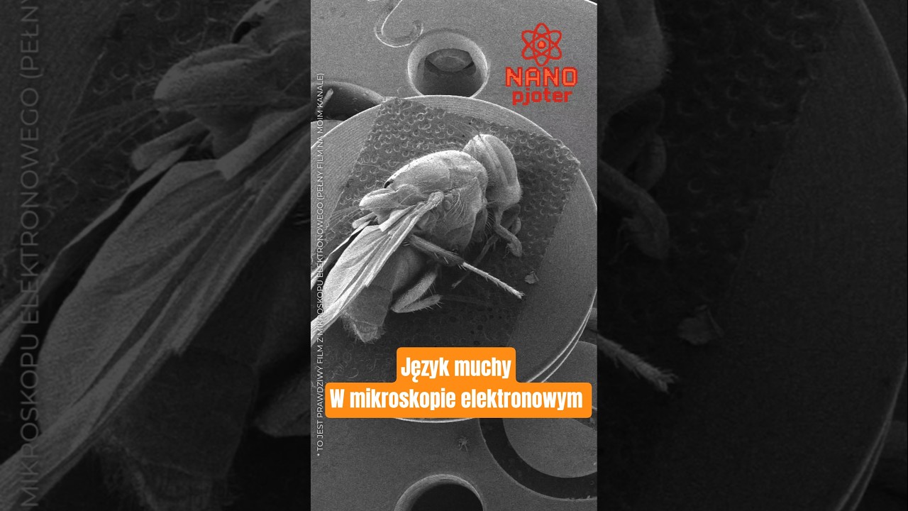 Język muchy w mikroskopie epektronowym (powiększenie 50 000x)