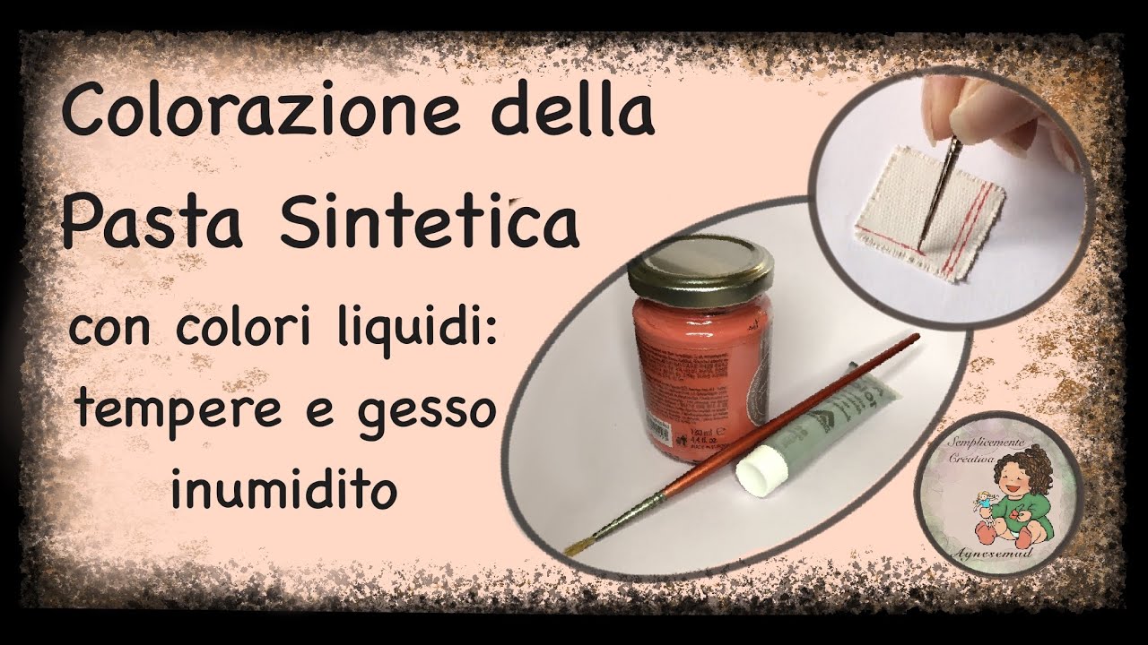 Come colorare la Pasta Sintetica. Colorazione con tempere acriliche e polveri di gesso inumidite.