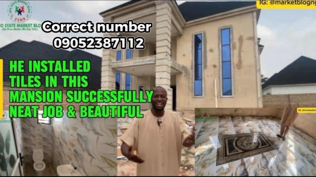 KELVIN I LOVE UR JOB THIS CUSTOMER SAID NEAT JOB INSTALLED TILES SUCCESSFULLY IN THIS MANSION