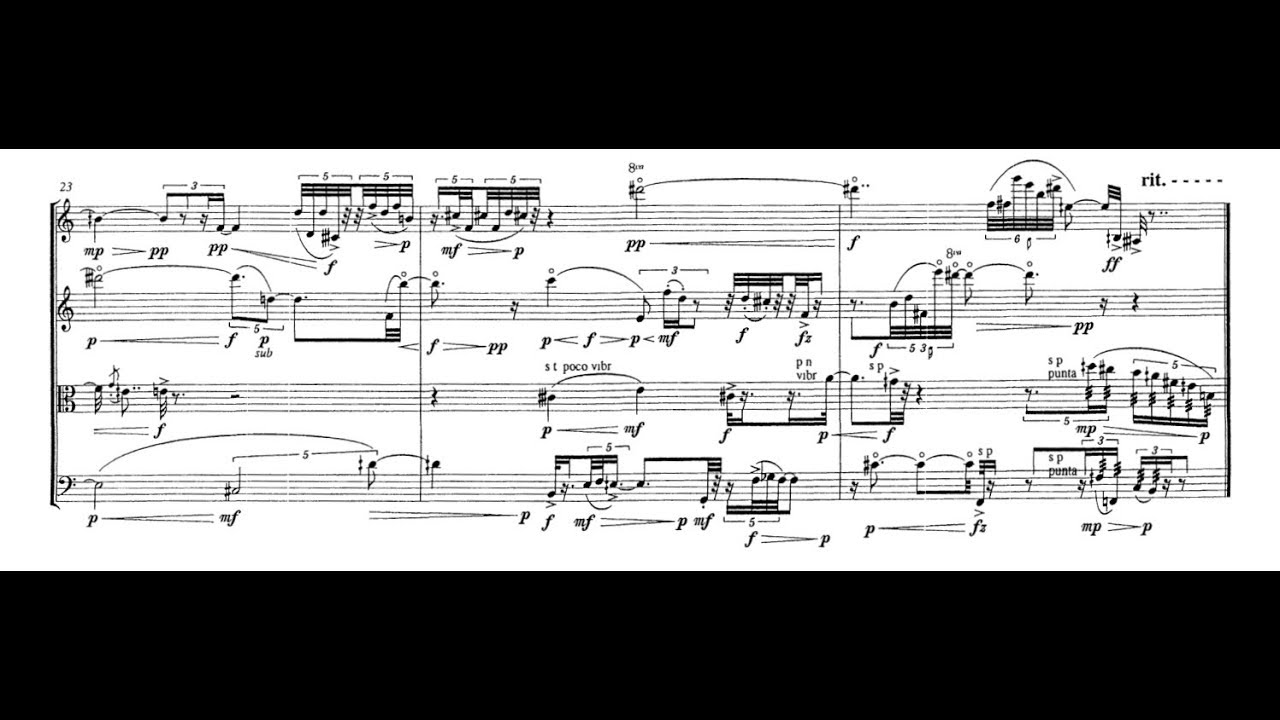 Pascal Dusapin - Time Zones (1989) Quatuor à cordes n° 2