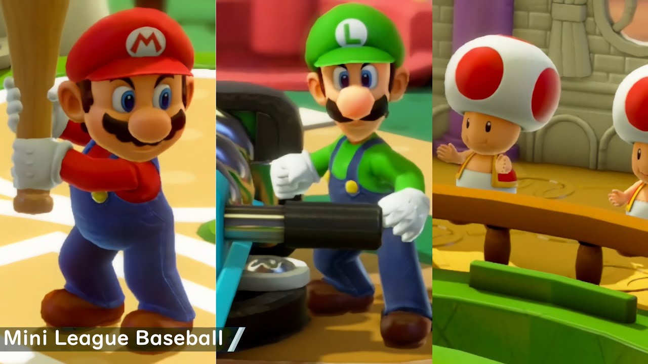 Super Mario Party Mini League Baseball Mario vs Luigi #23