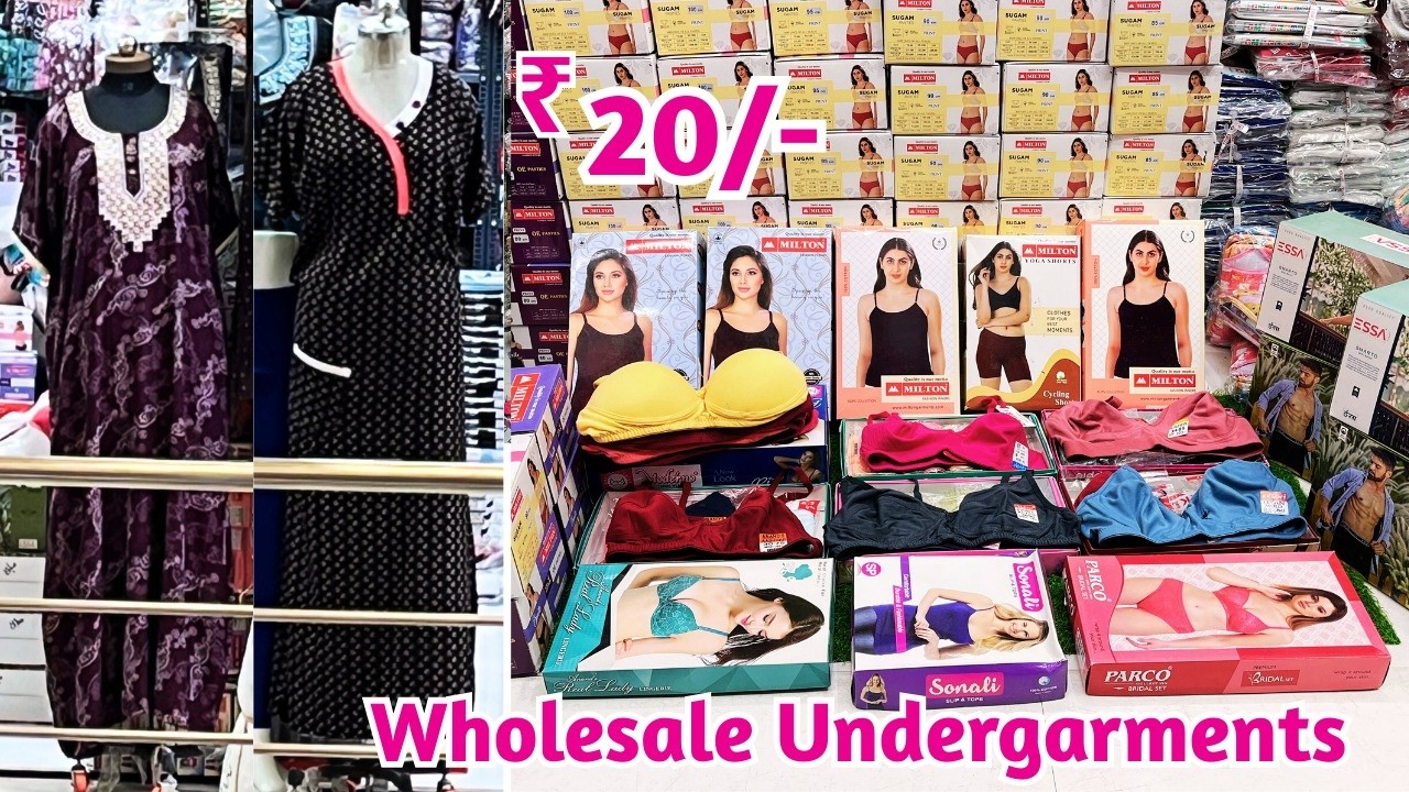 Charminar wholesale Hosiery ₹ 20 Bra panty market In Hyderabad | ladies all items Hyderabad market