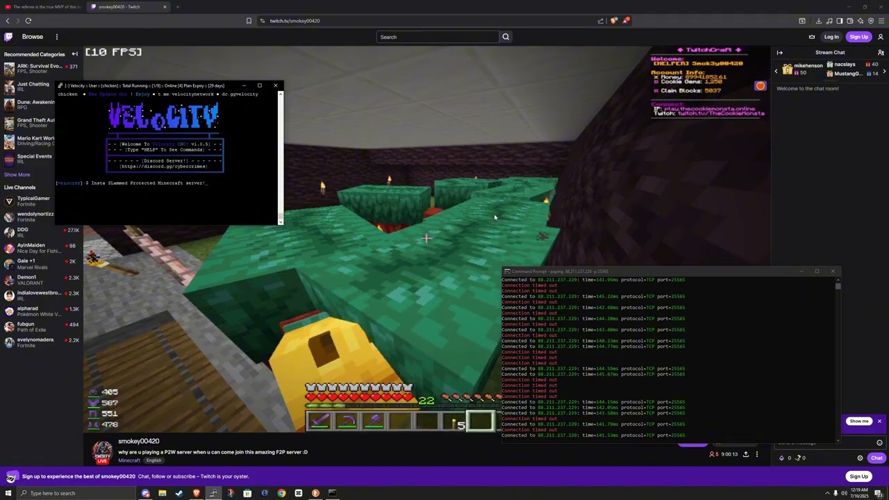 VelocityC2 Vs Streamer Mc Server (PROTECTED) | VelocityC2 | CHEAP PRICES | BEST BOTNET & C2 2025