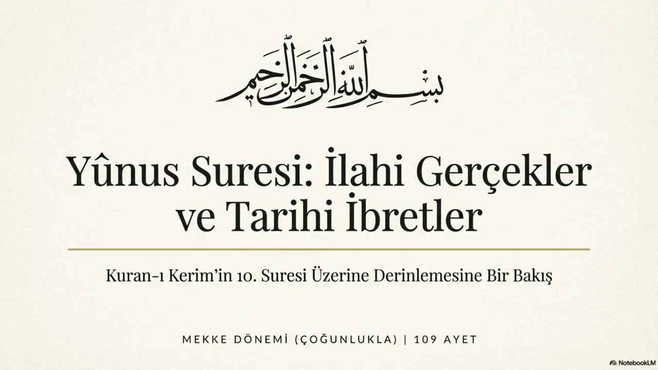 YUNUS SURESİ | Tevhid, Sabır ve İlahi Uyarılarla Dolu Bir Mesaj