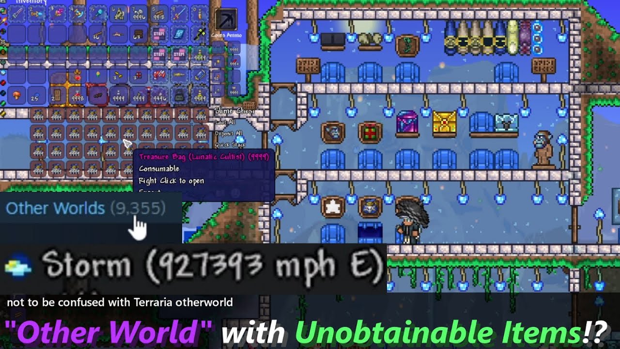 Terraria and unobtainable items, found in 