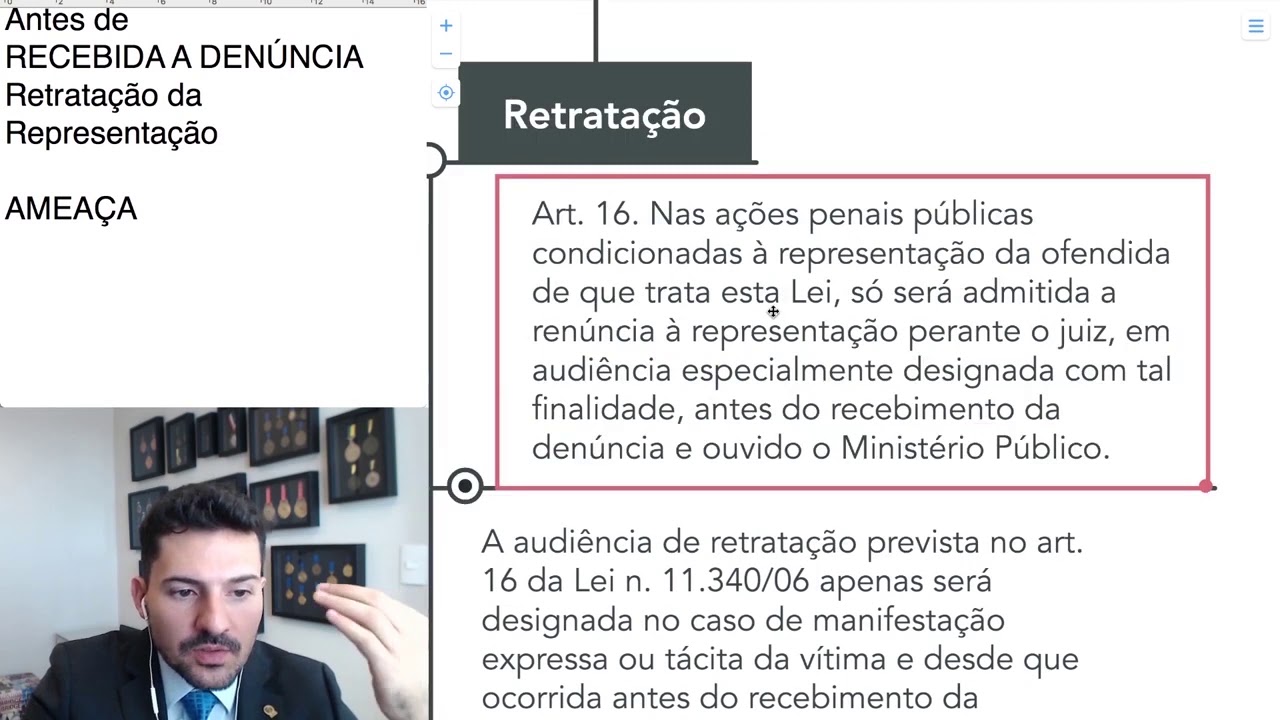 Lei Maria da Penha: Audiência de retratação.