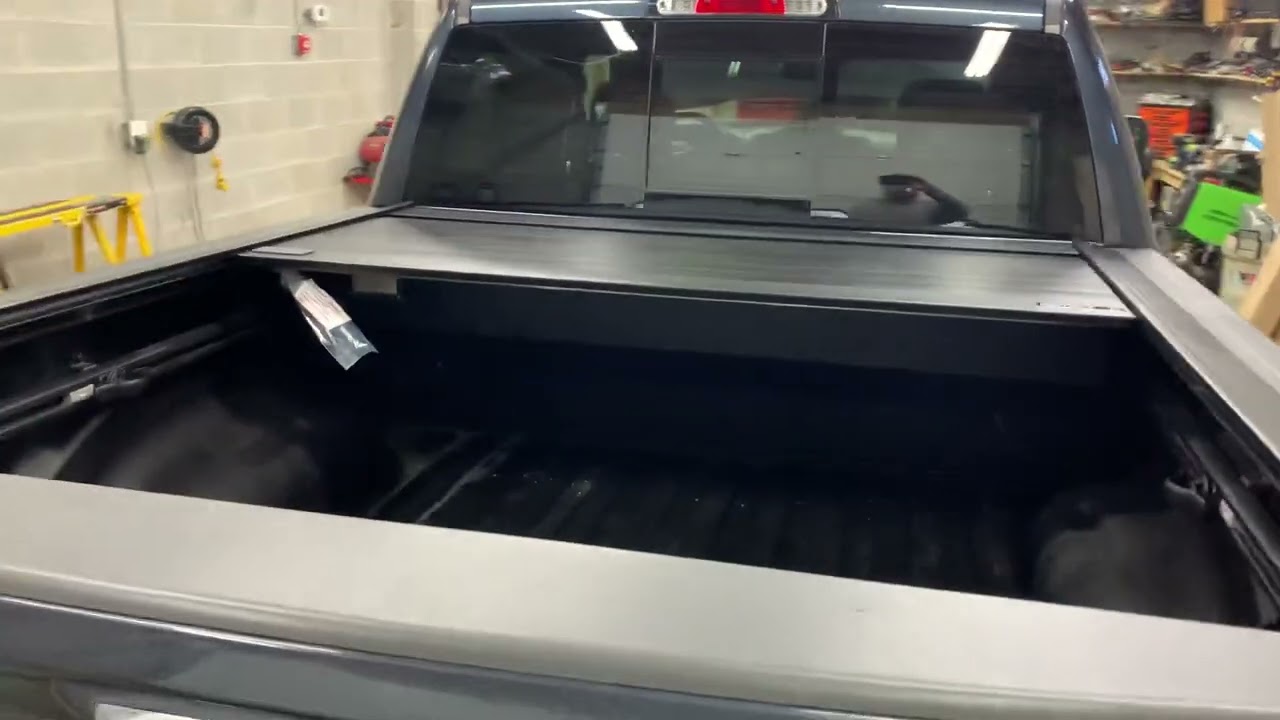 The Retrax PowerTrax pro MX power controller remote controlled bed cover installed