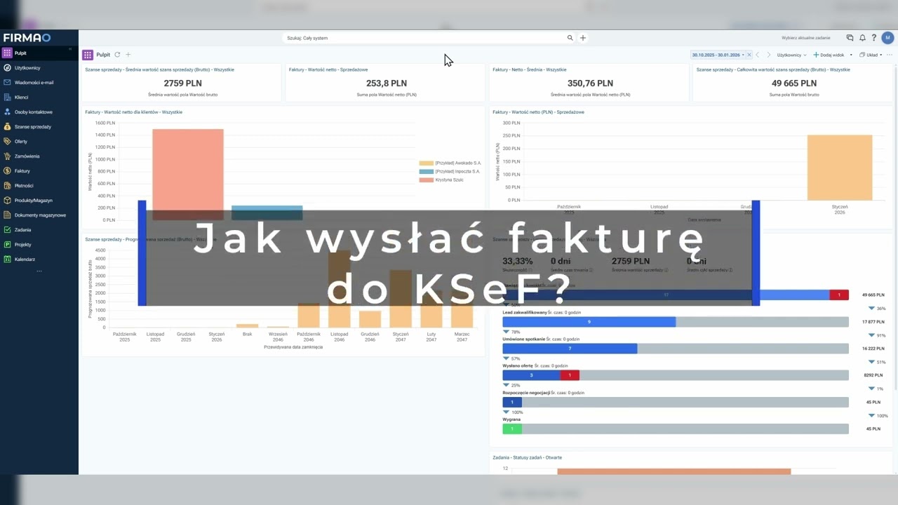 KSeF w Firmao: konfiguracja konta, wysyłanie i odbieranie faktur.