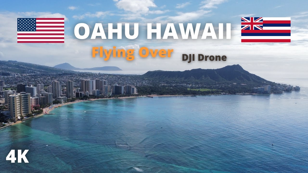 FLYING OVER HAWAII | OAHU - Waikiki - Honolulu | 4K Drone Footage | USA 🇺🇸 Hawaii