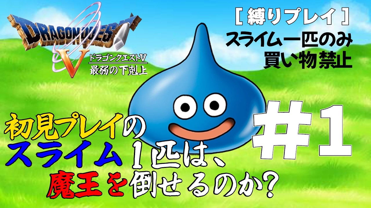 【縛りプレイ】初見プレイのスライム１匹は、魔王を倒せるのか？ #1【ドラゴンクエストV】