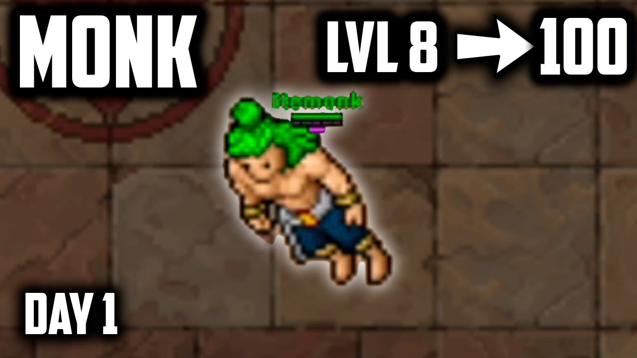 MONK: From LVL 8 to 100 in 7 DAYS - DAY 1