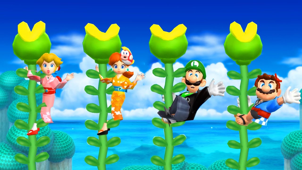 【マリオパーティ9】ミニゲームピーチVsデイジーVsルイージVsマリオ(COM最強 たつじん)
