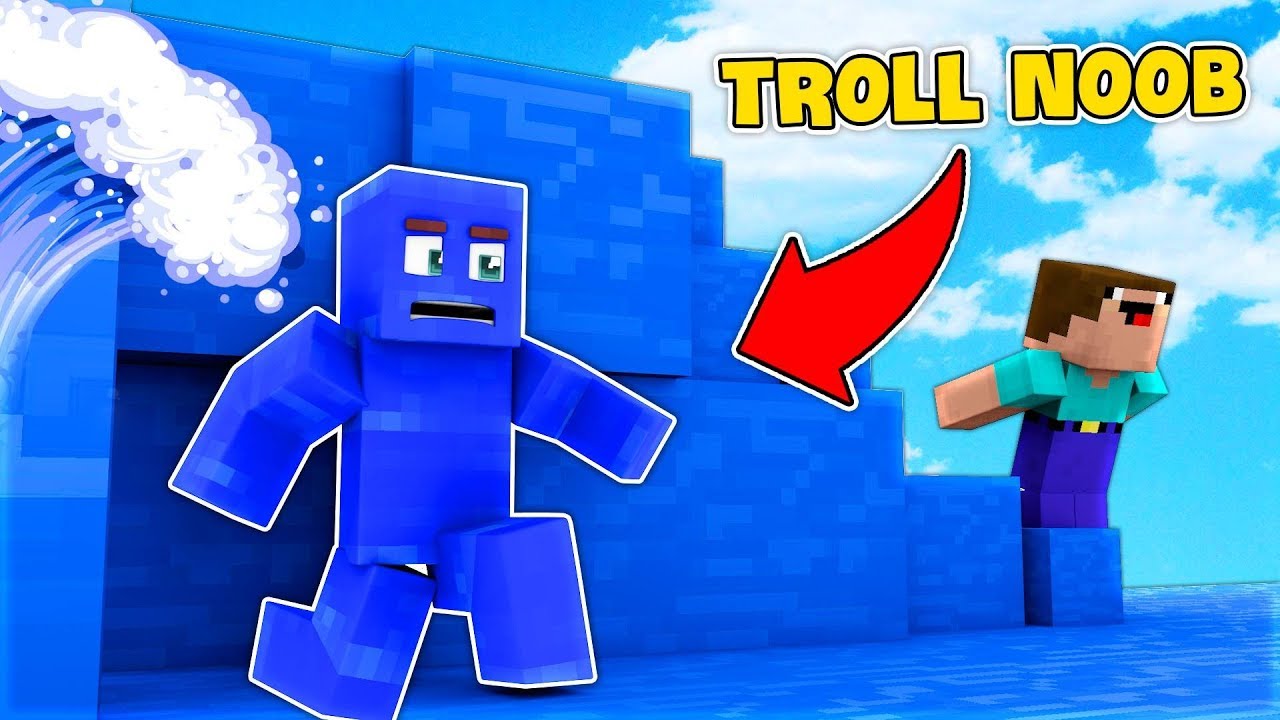 TROLL NOOB BẰNG NƯỚC (Minecraft Trốn T&igrave;m)