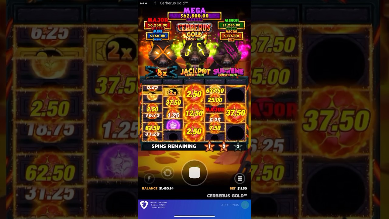 BIG WIN on CERBERUS GOLD Lock N Win🏆 #onlinecasino #casino #casinoonline #bigwin #slotmachine #slot