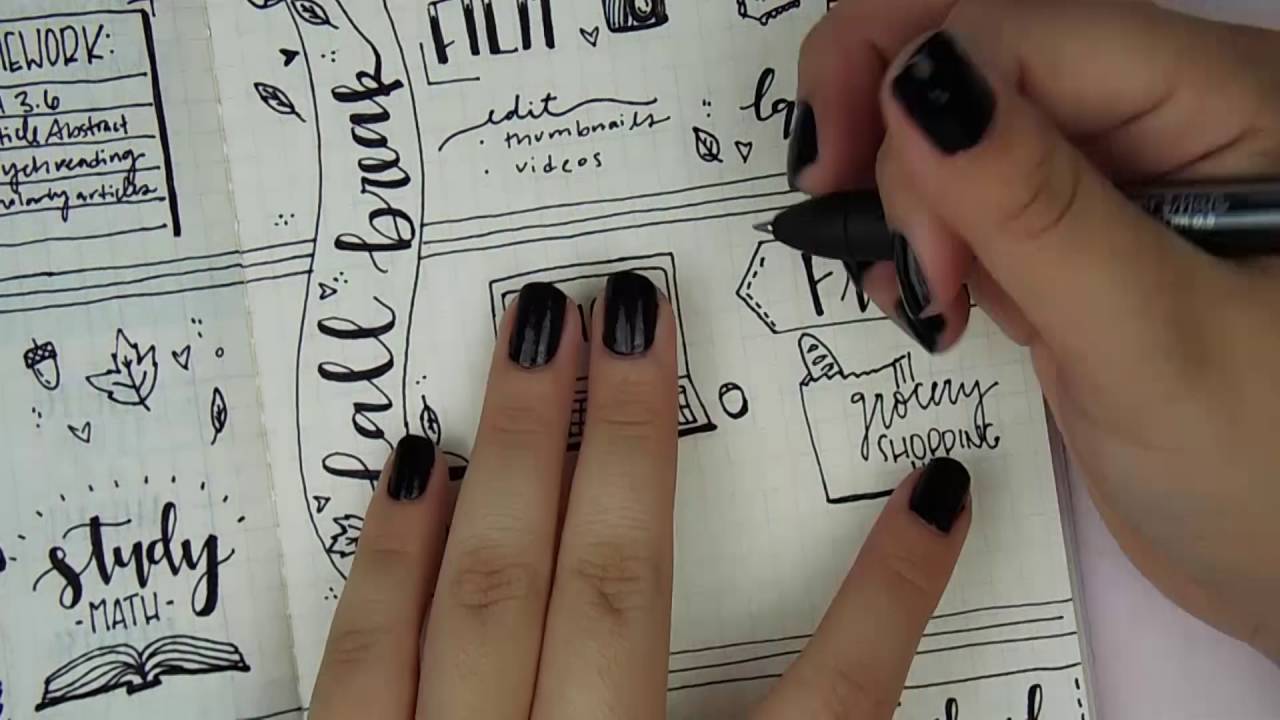 Plan with Me // Bullet Journal Doodling