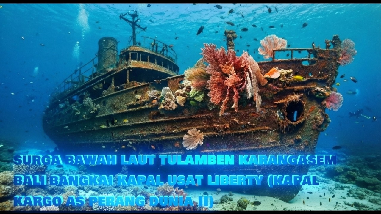 SURGA BAWAH LAUT TULAMBEN KARANGASEM BALI, BANGKAI KAPAL USAT LIBERTY KAPAL KARGO AS PERANG DUNIA II