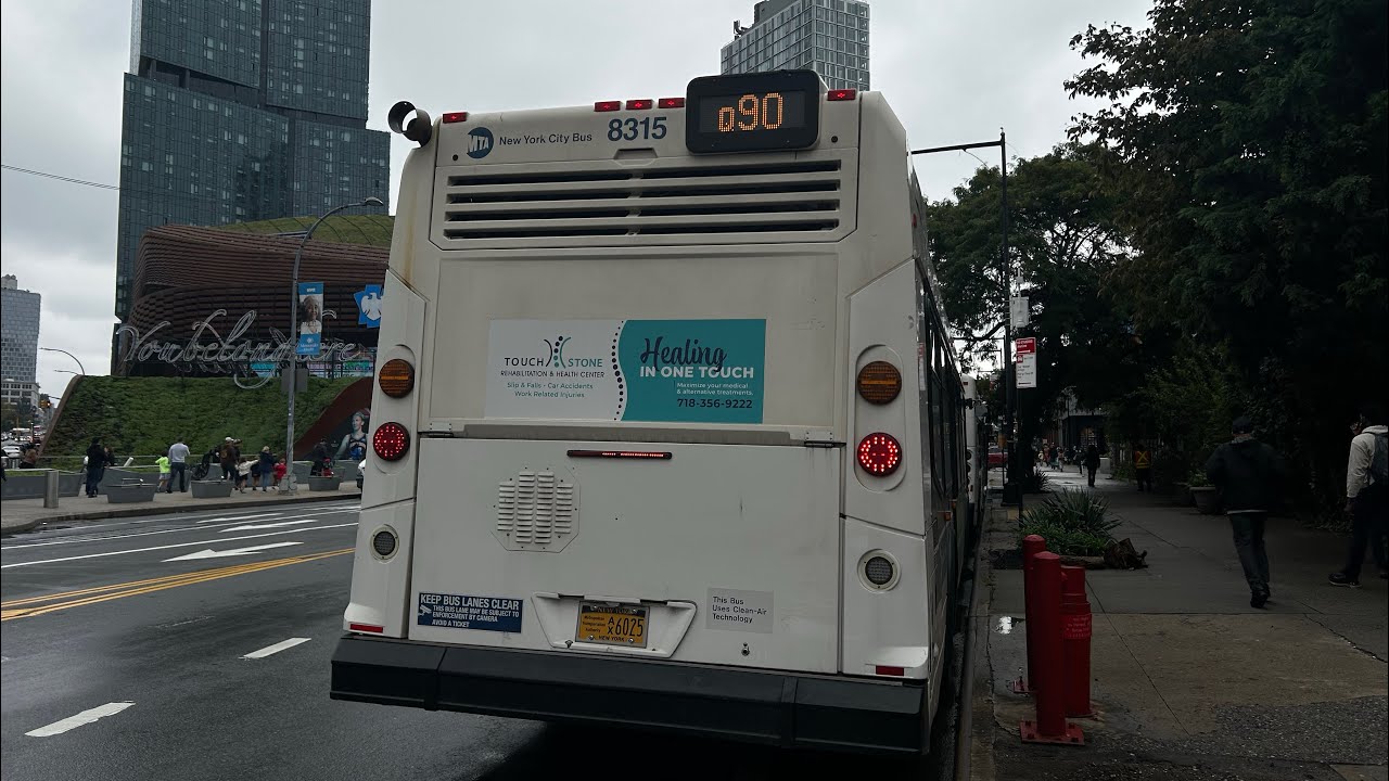 Q90 Shuttle Bus Ride from Atlantic-Barclays to Prospect Park on 2015 NovaBus LFS #8315