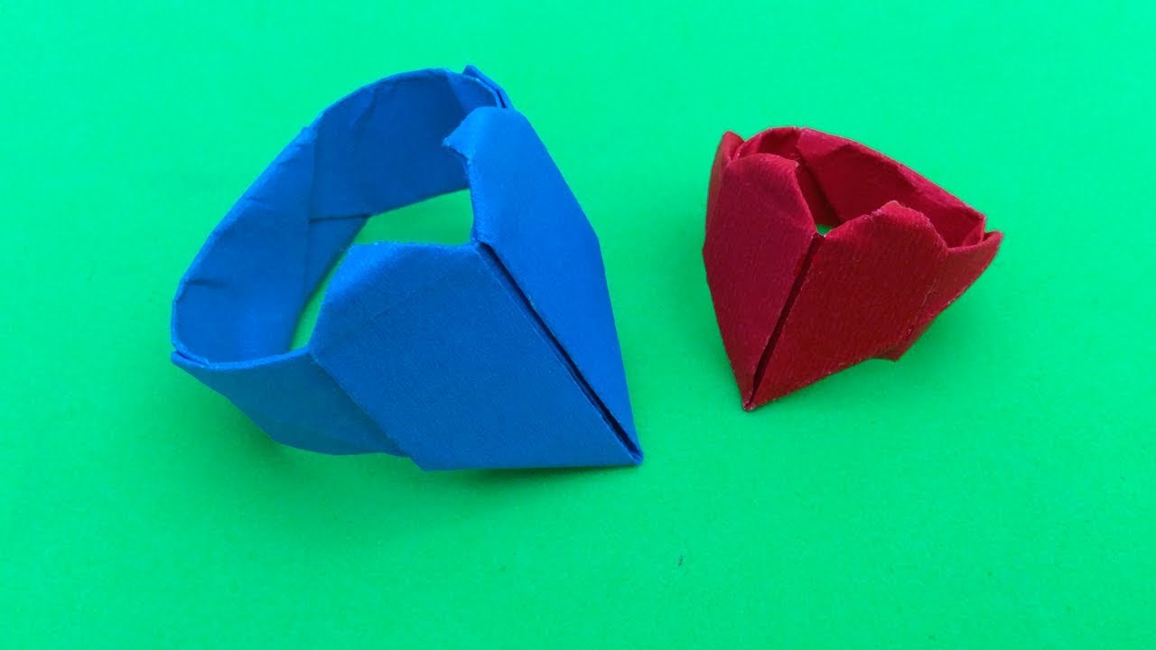 Como hacer anillos💗anillos de papel💗regalos para san valentin💗ideas para día del amor💗Origami