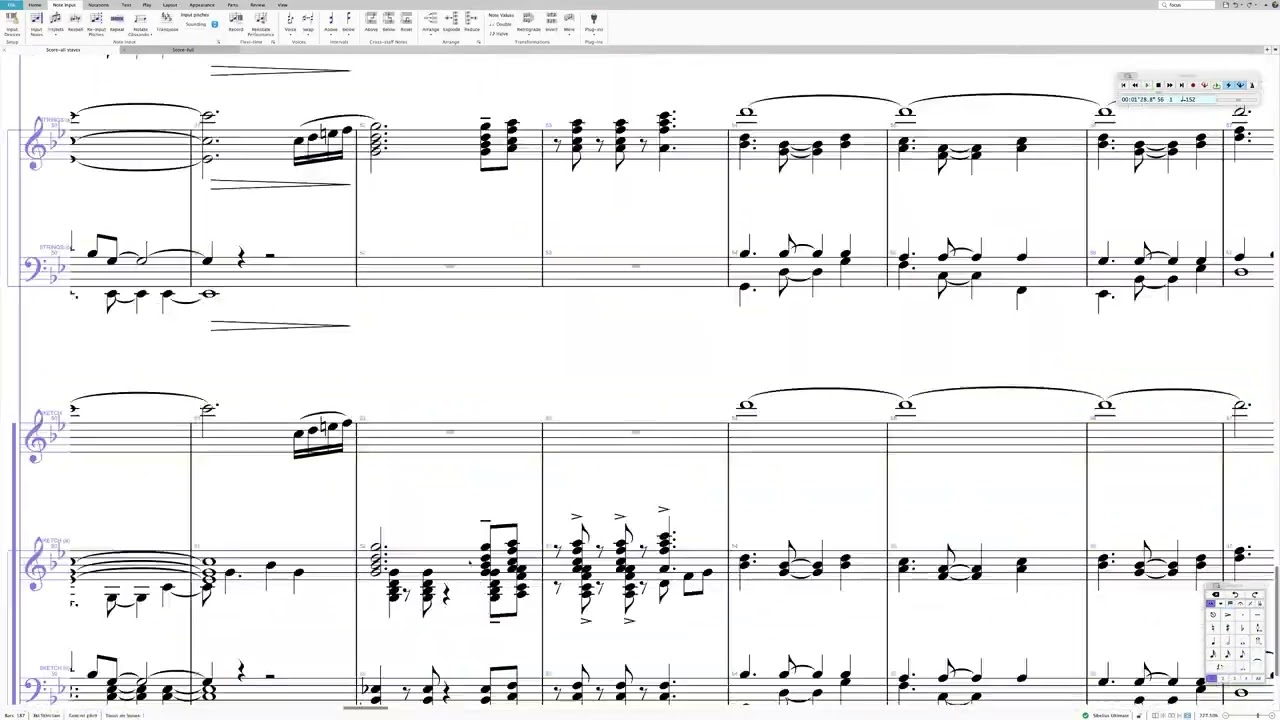 Knight of the Wind - Orchestral Arrangement Timelapse with Commentary