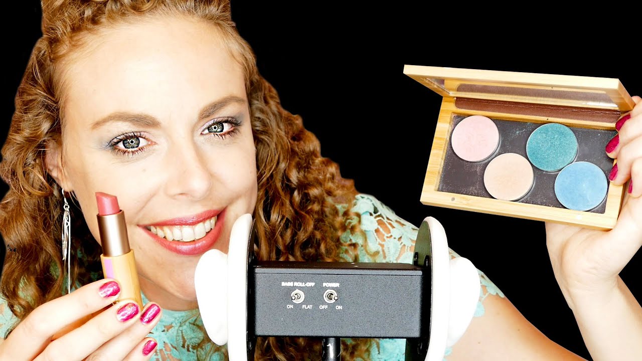 ASMR Whispering & Tapping: My FAVE Make Up! Binaural Ear to Ear Haul, Spa, Beauty, ZAO Makeup