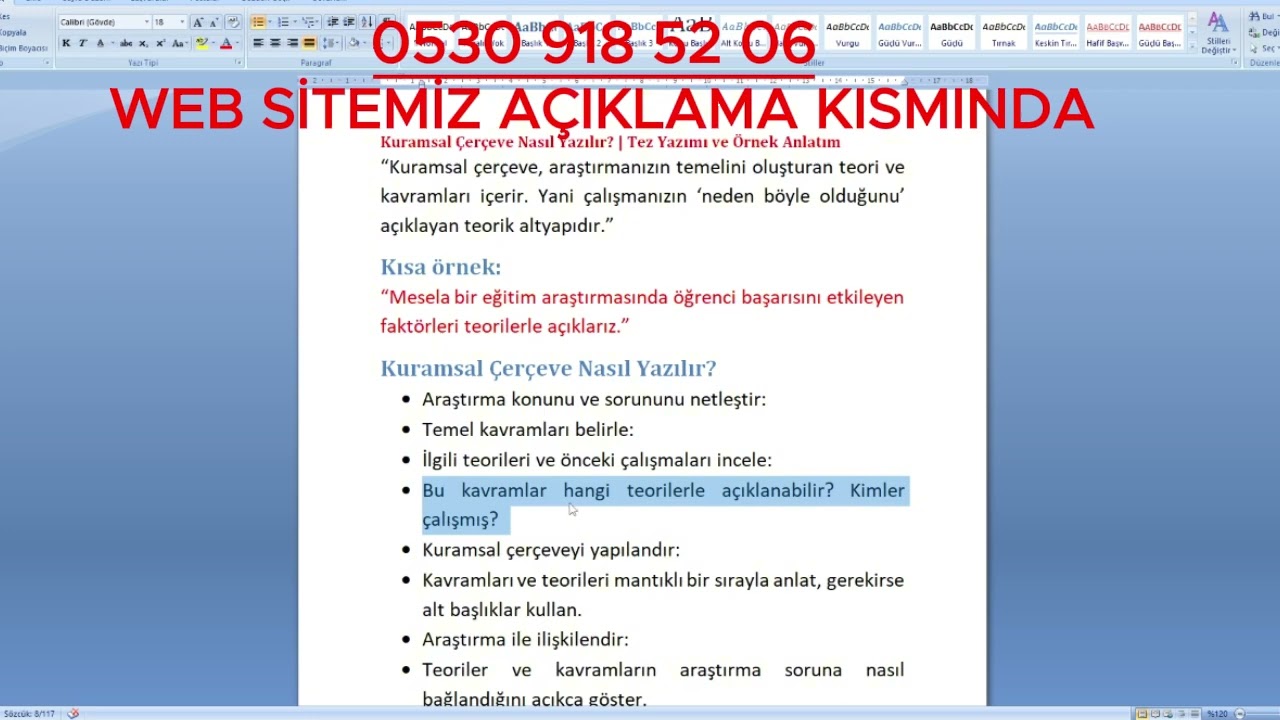 Kuramsal Çerçeve Nasıl Yazılır? | Tez Yazımı ve Örnek Anlatım