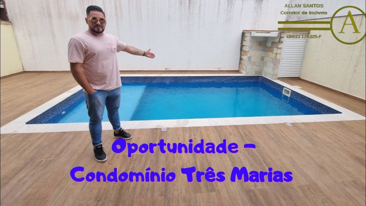Sobrado à venda Condomínio Três Marias em Peruíbe Suíte Varanda Gourmet Piscina Alto padrão