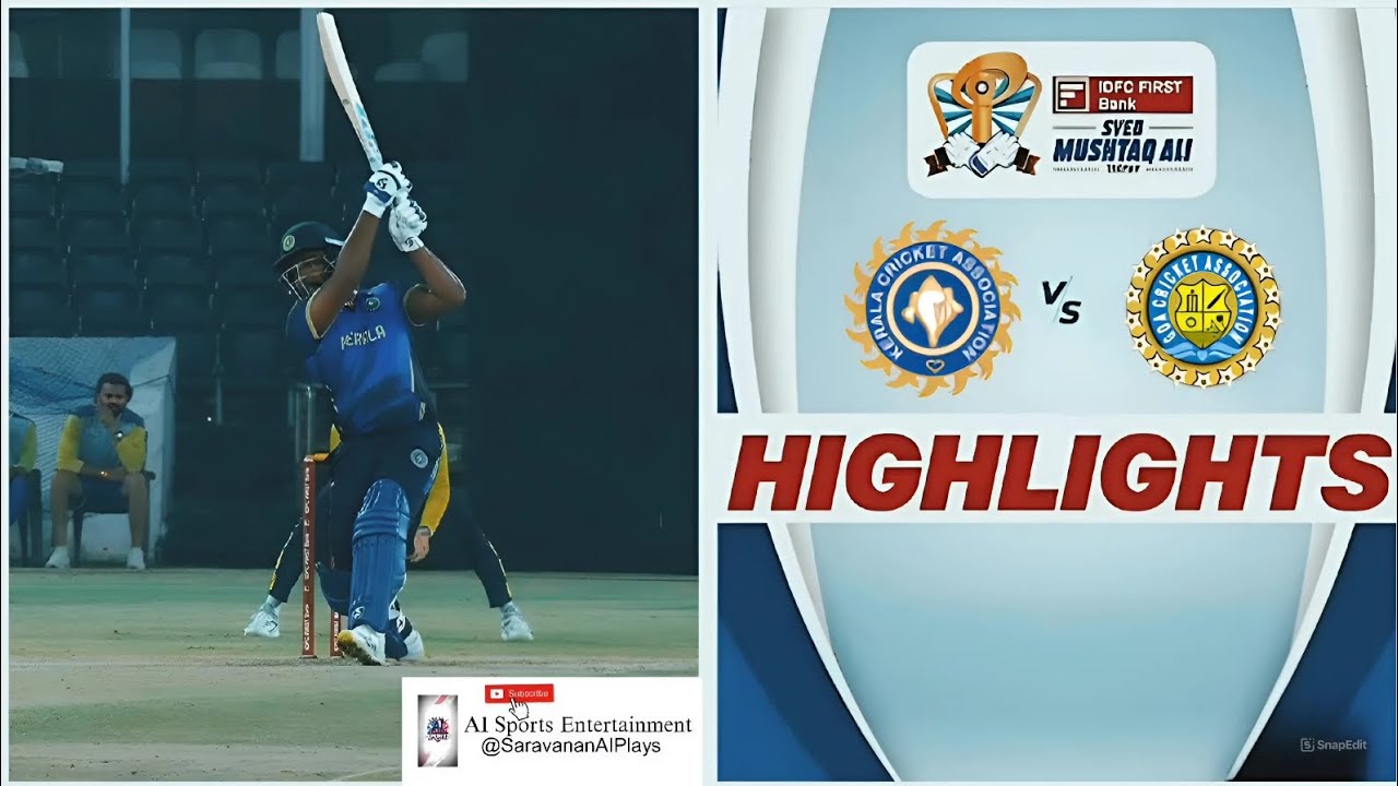 Kerala vs Goa - SMAT 2024 HD Highlights | Exciting T20 Clash | AI Sports Entertainment #cricket