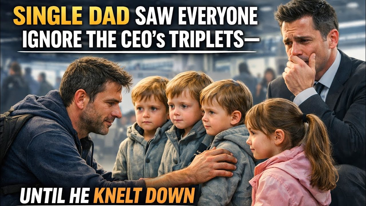 Single Dad Saw Everyone Ignore the CEO's Triplets—Until He Knelt Down and Said Three Words