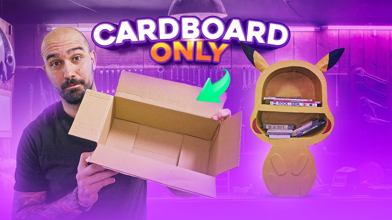 DIY Pikachu Bookshelf: Fun & Easy Cardboard Craft for Kids!