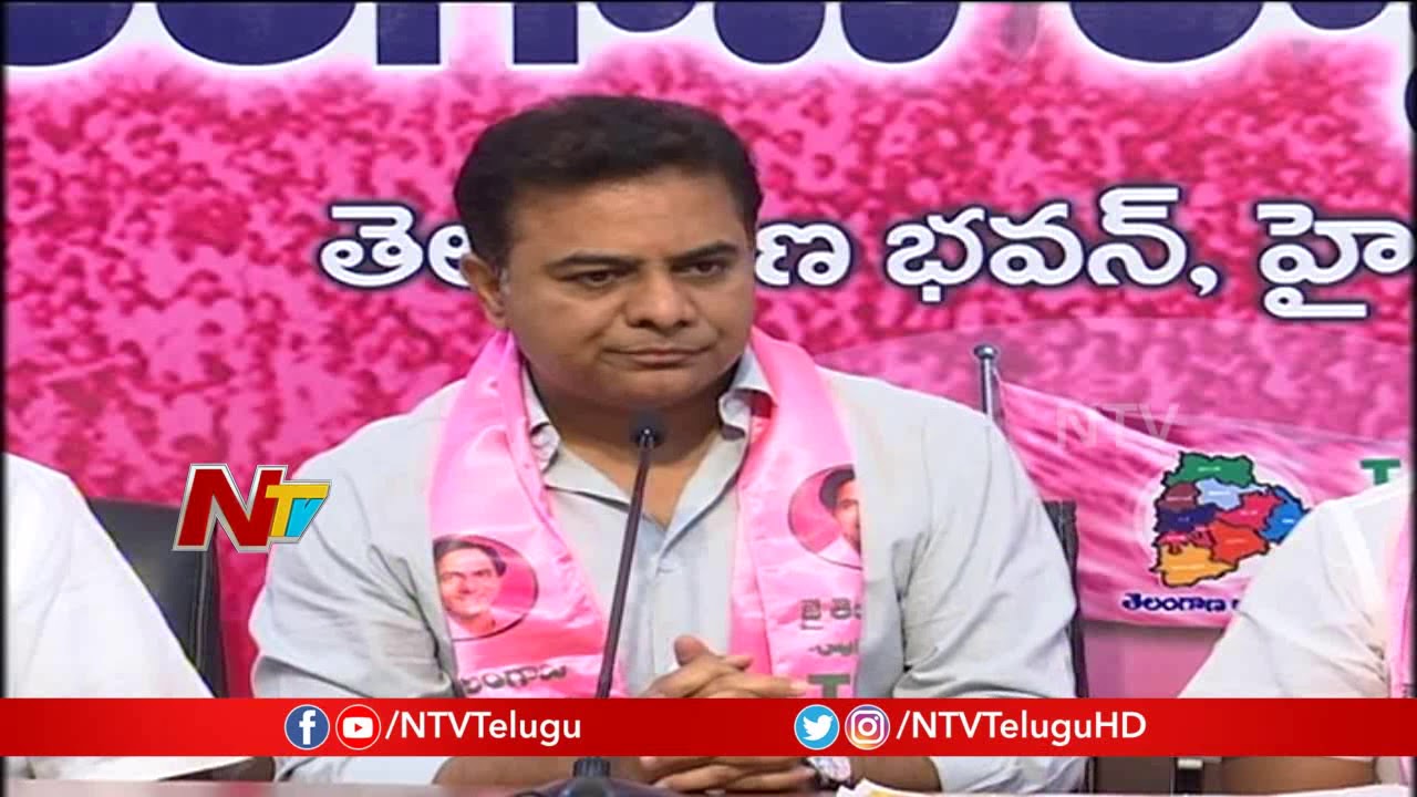 KTR Counters To Utham Kumar Reddy And Chandrababu | KTR Press Meet At Telangana Bhavan | NTV