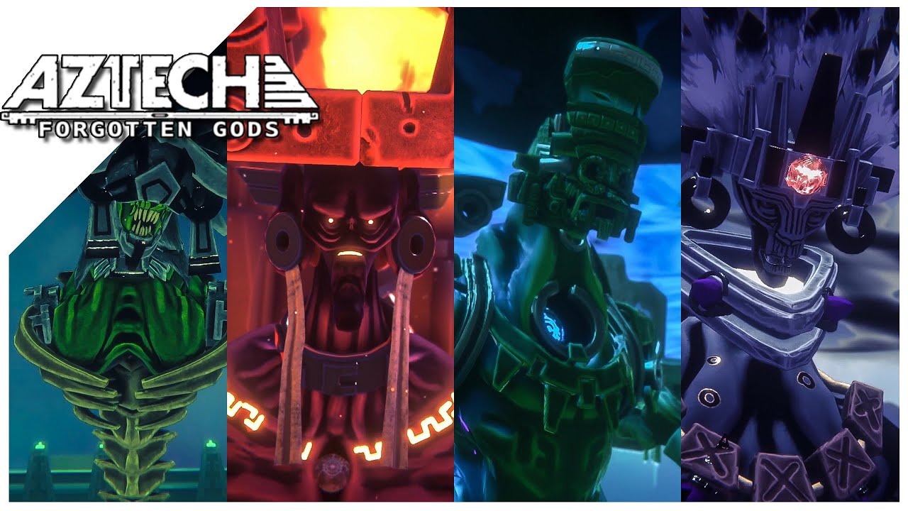 Aztech Forgotten Gods &bull; All 7 Boss Fights and Ending