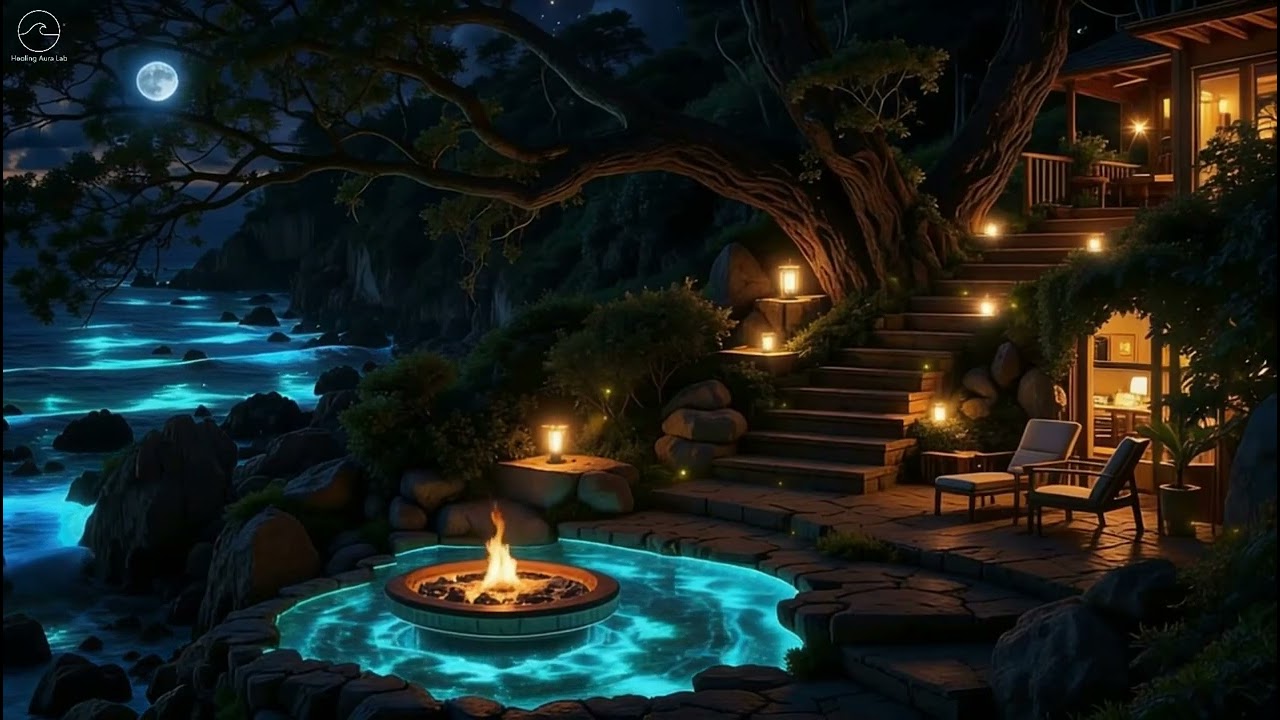 Fall Asleep Fast 🌙 Moonlit Ocean Waves for Deep Relaxation