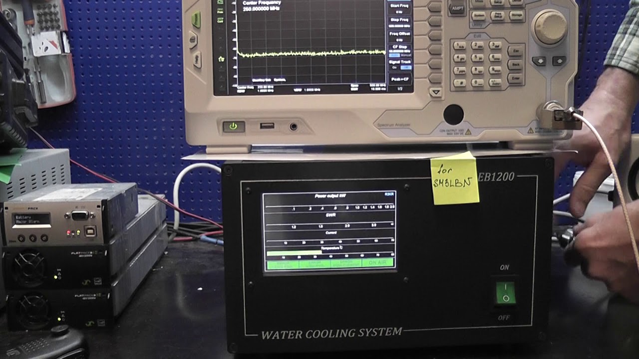 VHF 2m power amplifier BLF188XR 1000W water cooling test for SM3LBN
