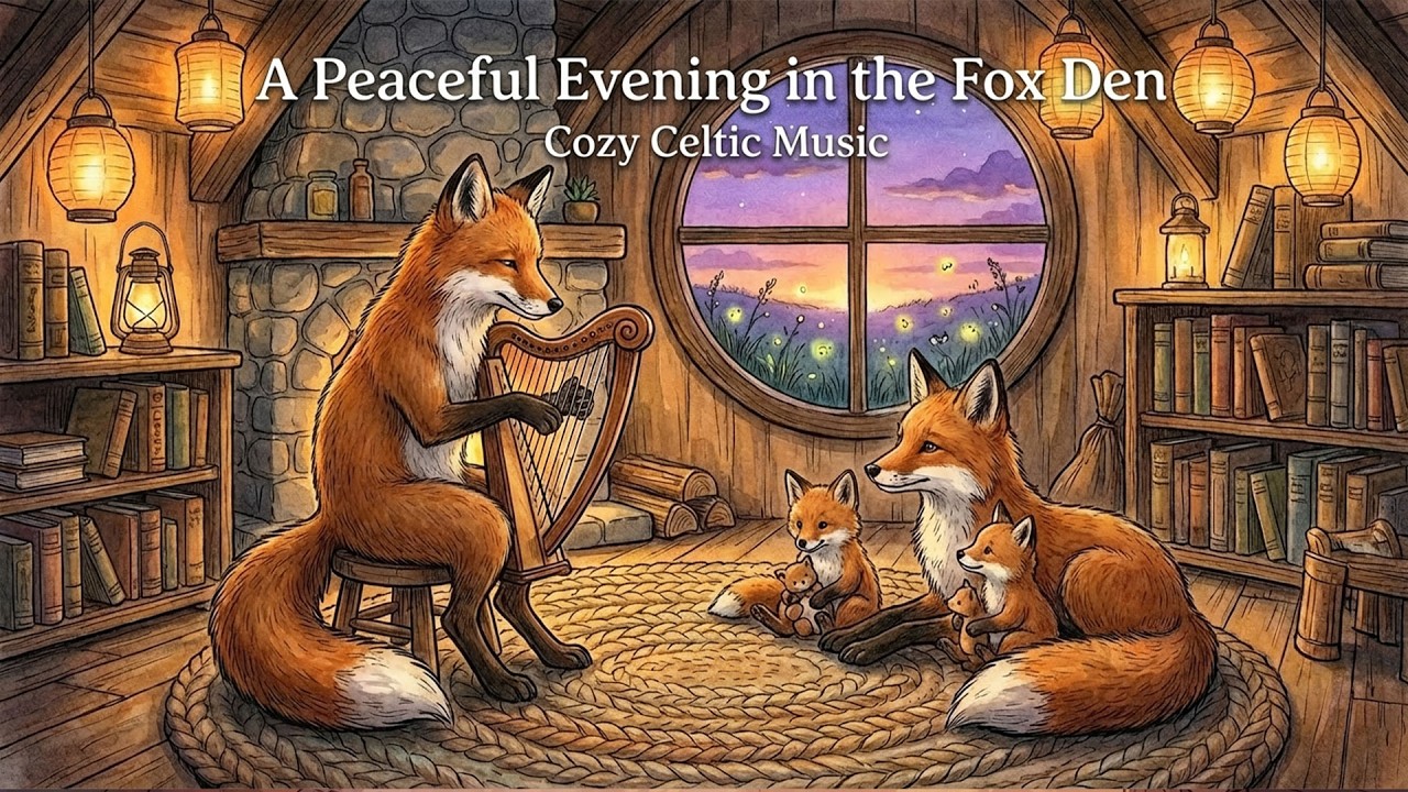 [Ambient Music] Cozy Celtic Music – A Peaceful Evening in the Fox Den