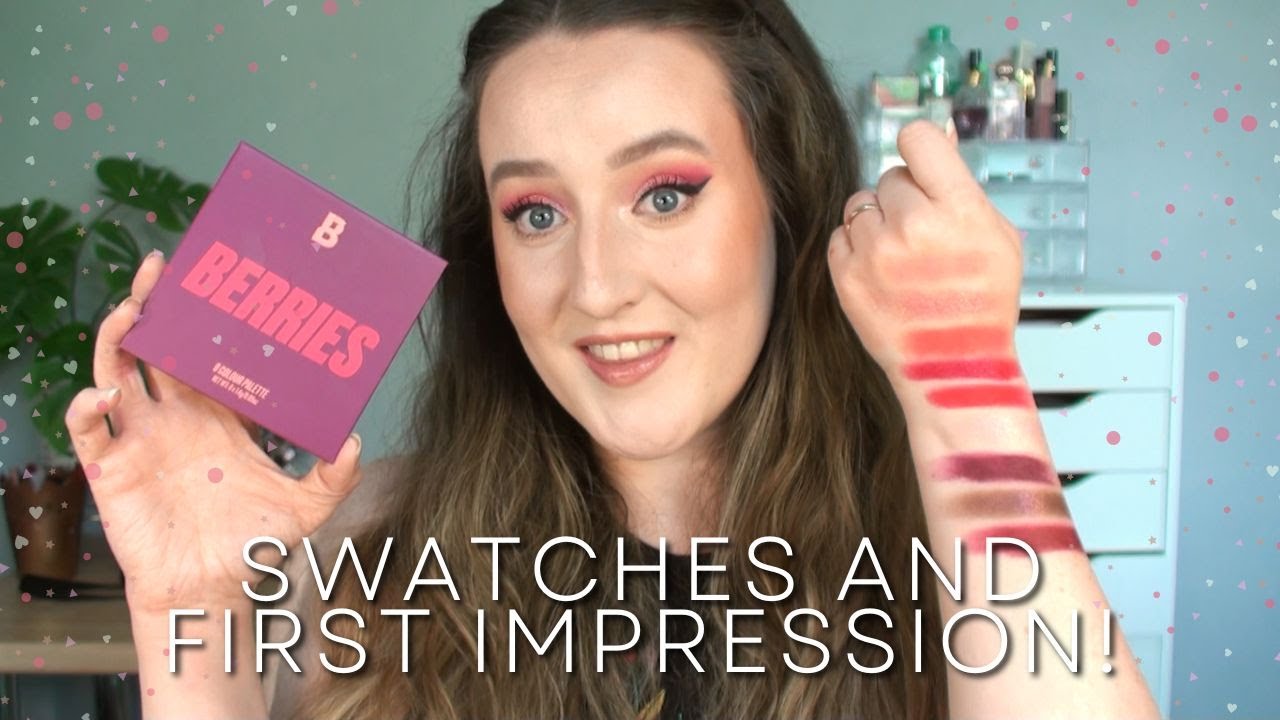 BERRIES SWATCHES AND FIRST IMPRESSION - Beauty Bay 9 Colour Palette Review & Tutorial Pink Eyeshadow