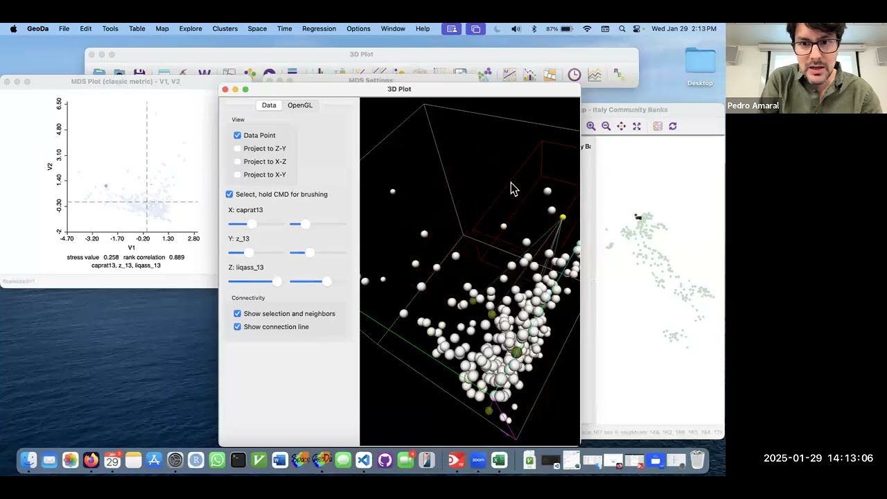 GeoDa Demo: Distance Preserving Methods: MDS and tSNE