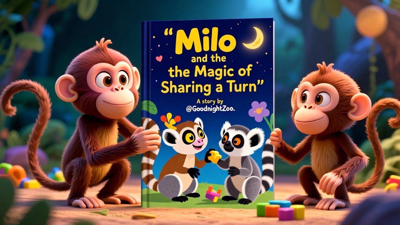 The Magic of Sharing a Turn with Milo 🐒 |  Character Building | Soothing Animal Bedtime Story