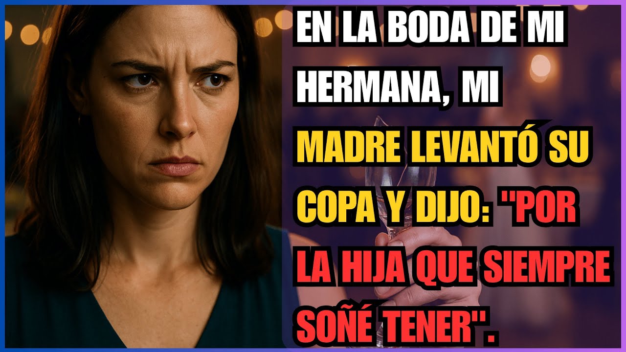 En la BODA de mi HERMANA, mi MADRE LEVANTÓ su COPA y DIJO: 